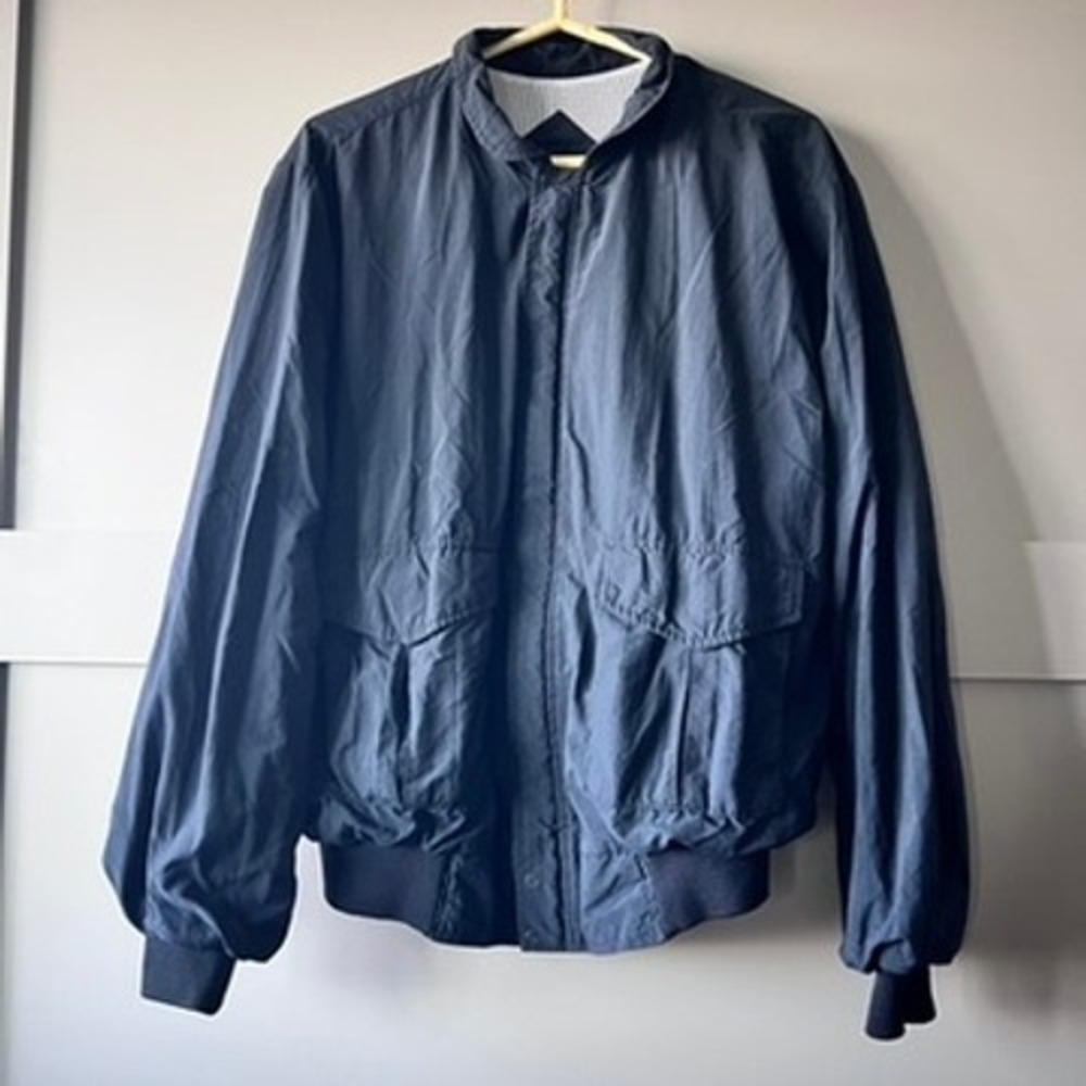 VTG Hartwell ViaSport Bomber Jacket Mens Large Black Mesh Lined Full Zip Utility